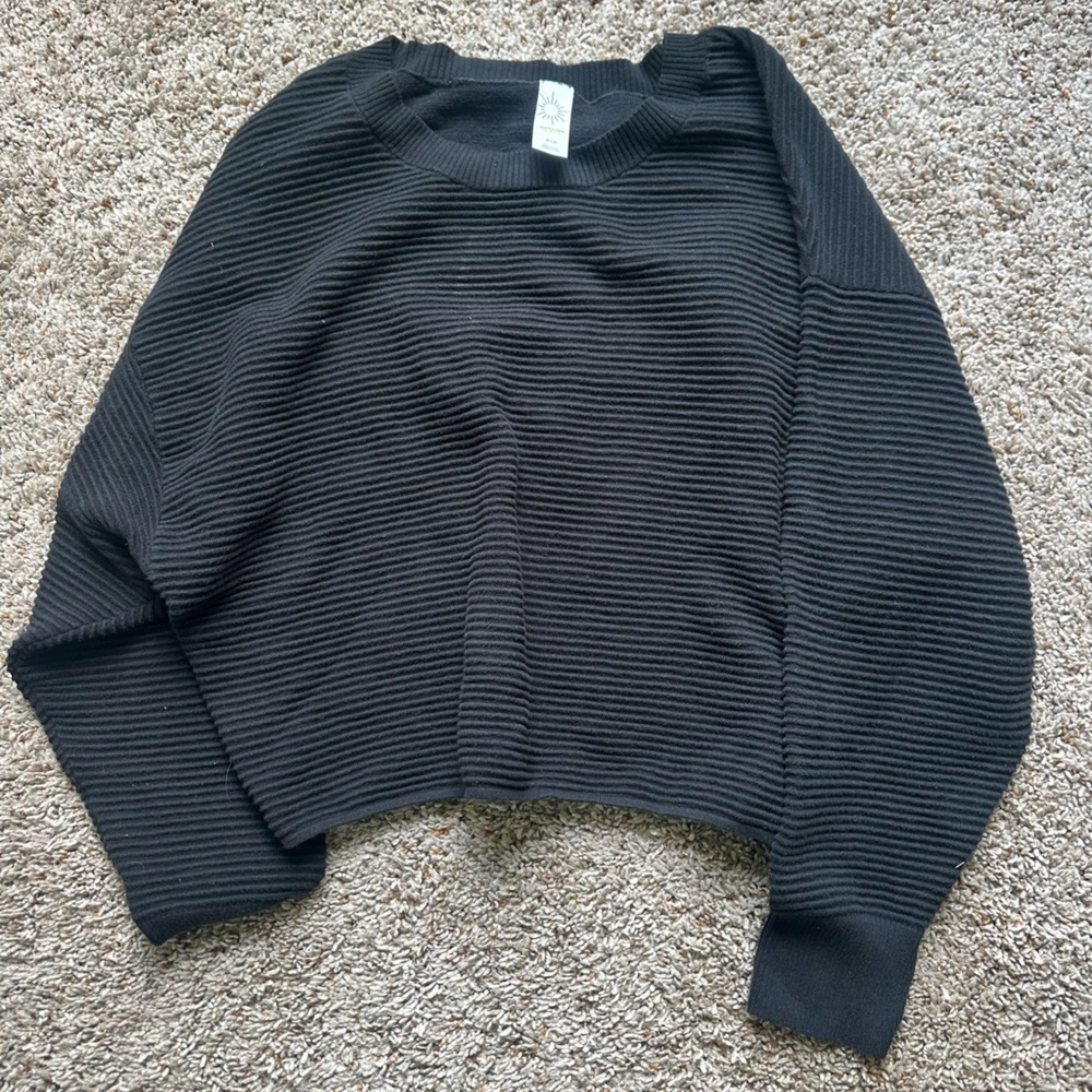 Offline Aerie Charcoal Ribbed Knit Top